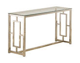 Coaster Merced Rectangle Glass Top Sofa Table Nickel Model 703739